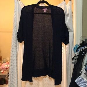 Lilly Pulitzer navy Short Sleeve Cardigan